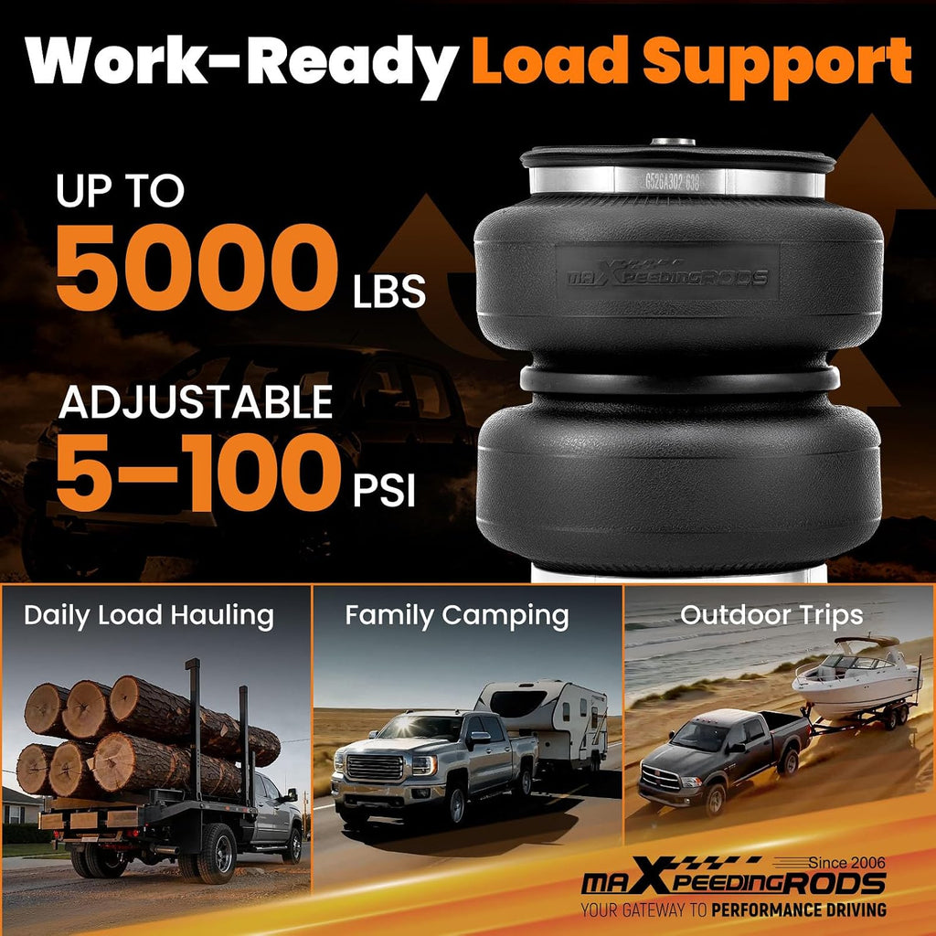 maXpeedingrods 5000 lbs Air Suspension Bag Kit for Ford F250 F350 2017-2019
