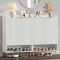 SICOTAS Shoe Cabinet Storage Set of 2, 56 Pairs Large Capacity, 7-Tier Shoe
