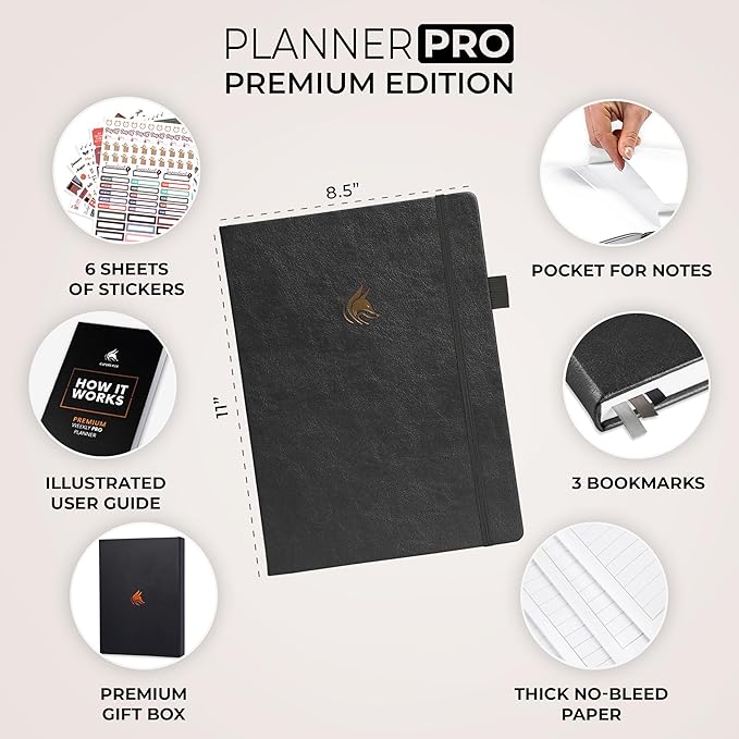 Clever Fox Planner Pro Premium – Luxurious Weekly & Monthly Planner