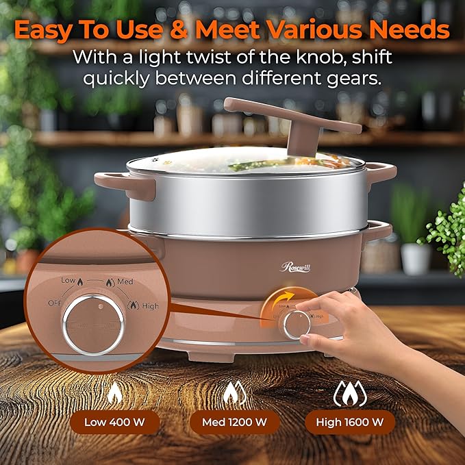 Rosewill 12.7 QT Electric Hot Pot Slow Cooker