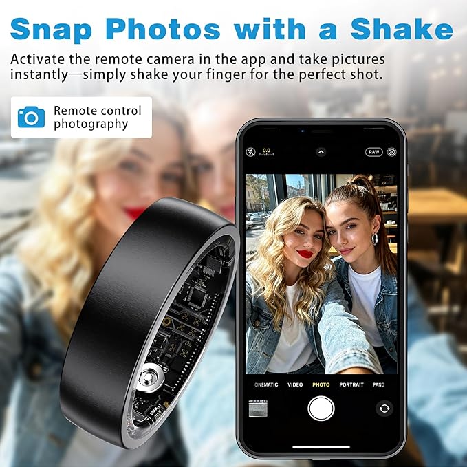 S SECRETTOP Smart Ring for Women & Men, Activity Tracker Ring, Heart Rate