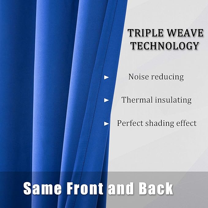 96 Inch Royal Blue Curtain Panels