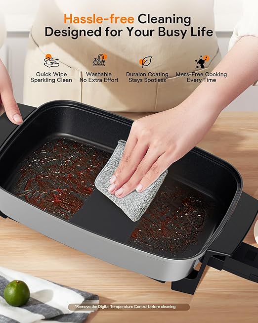 Nuwave Medley XL Digital Electric Skillet, Family Size Griddle w/Glass Lid