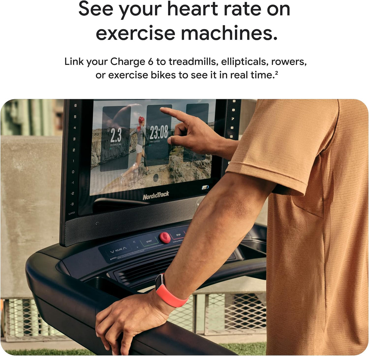 google fitbit charge 6 - fitness tracker, close-up detail