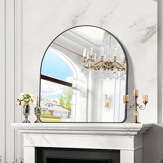 Arched Bathroom Mirror, Wall Mounted Mirror, Living Room, Vertically Hanging