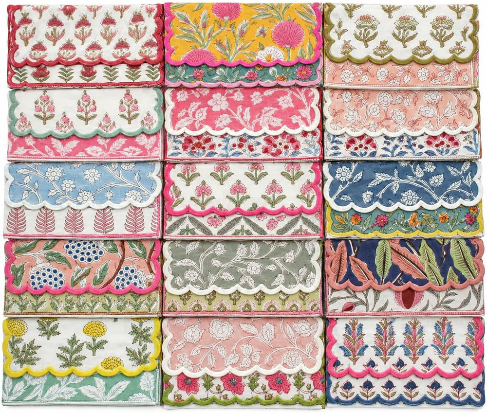 Ridhi Cloth Napkins 100% Pure Cotton Farmhouse Wedding Dinner Napkins for Hal...