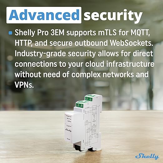 Shelly Pro 3EM | Wi-Fi & LAN, 3-Phase Smart Energy Meter | 2-Way Consumption |