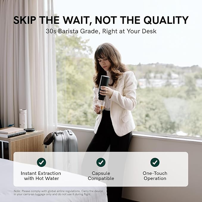 OutIn Nano Portable Electric Espresso Machine, Travel Coffee Maker