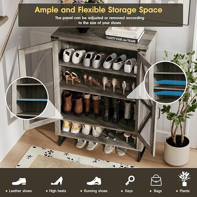 Maupvit 42.1" Farmhouse Shoe Cabinet
