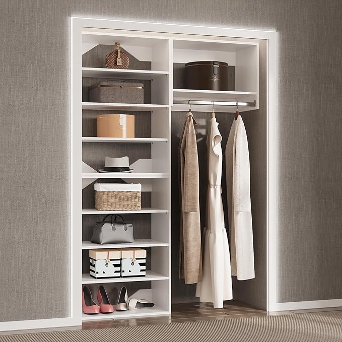 Modular Closet System, Wood Closet Tower Storage
