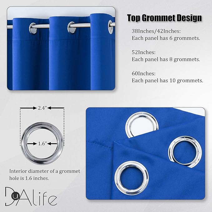96 Inch Royal Blue Curtain Panels