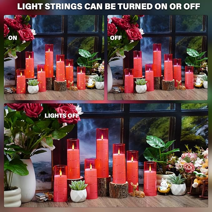 Flickering Flameless LED Candles, Battery Operated Candles 9 Pcs