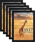 TKYGU 13x17 Picture Frame Set of 5, Wooden Frame Black