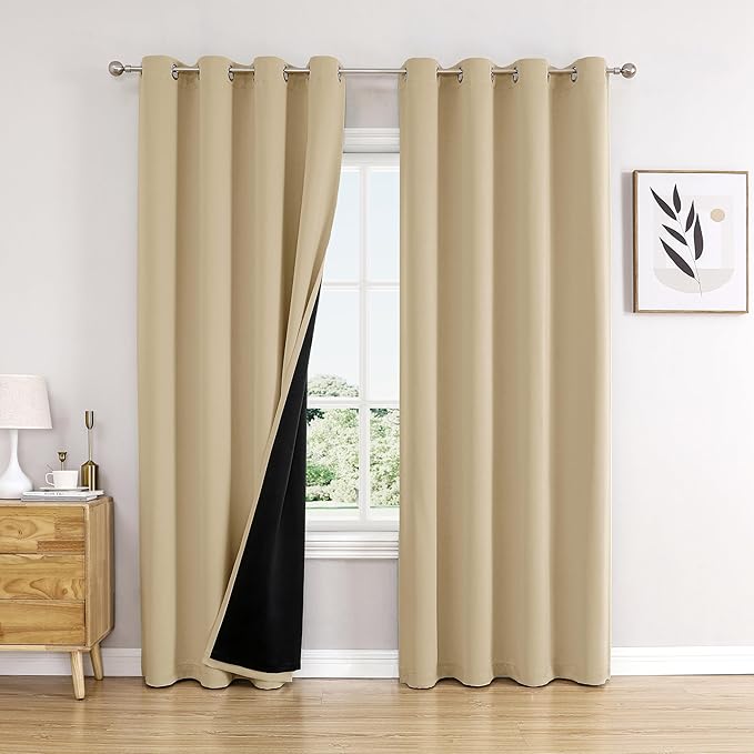 ChrisDowa 100% Blackout Curtains