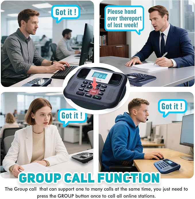 UniTalk Wireless Intercoms for Home & Office, Two-Way Real-time Full-Duplex