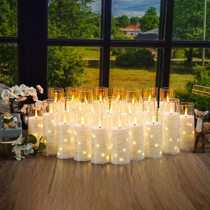 Flickering Flameless LED Candles, Battery Operated Candles 24 Pcs