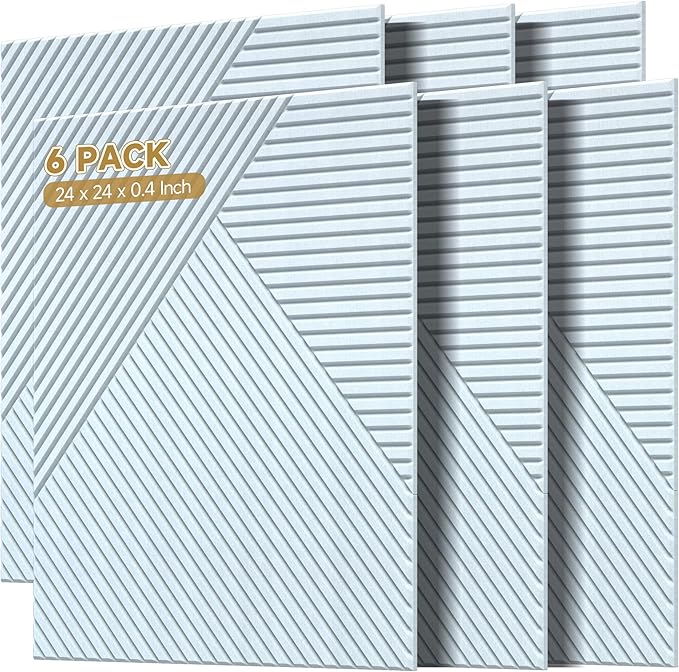 Acoustic Panels for Wall and Ceiling (6 Pack)
