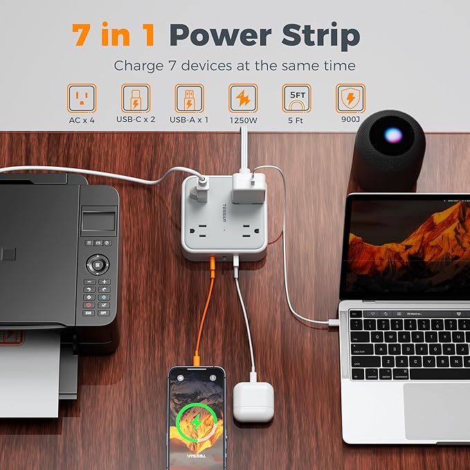 TESSAN Surge Protector Power Strip