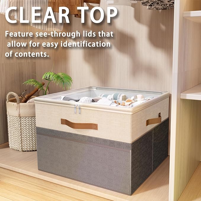 Shoe Organizer for Closet, 2 Pack Foldable Shoe Storage Organizer Box Bin