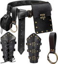 Renaissance Belt Pouch Purse Viking Bracer Hook Halloween Set Medieval Festival Costume Accessory Casual Fanny Pack Waist Bag