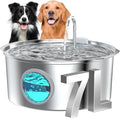 Dog Water Fountain for Large Dogs: 7L/236oz/1.8G Dog Fountain Stainless Steel