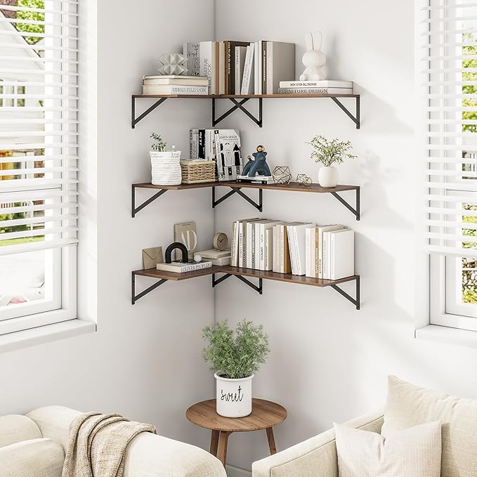 Heimlove 24" W x 12" D Wall Shelves (Set of 3)