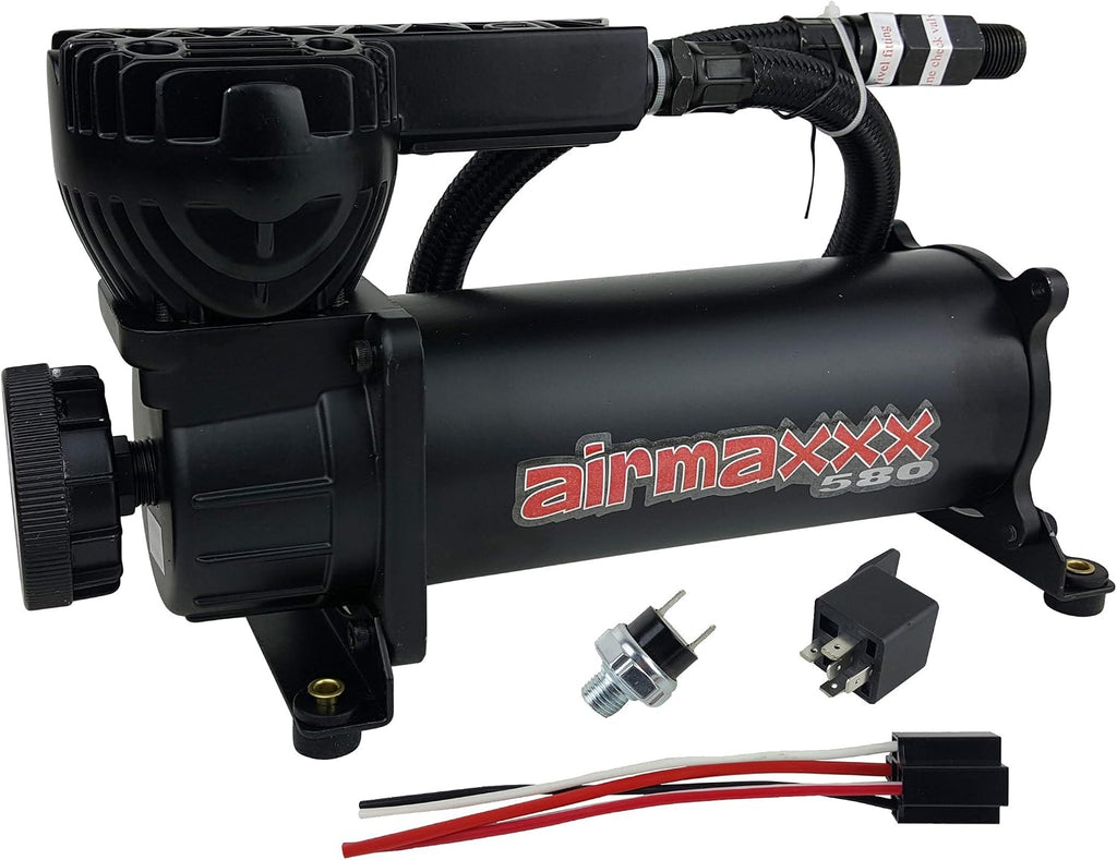 580 black air compressor kit 165/200 psi pressure shown in use