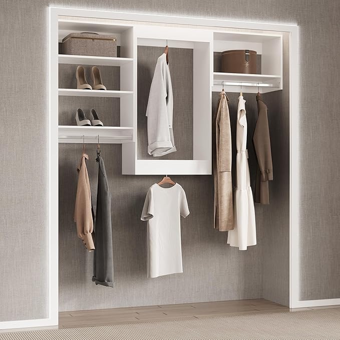 Modular Closet System, Wood Tower Storage