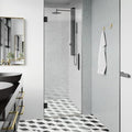 Bathroom Frameless Shower Door 28" W*72" H, 5/16" Clear Tempered Glass Hinged