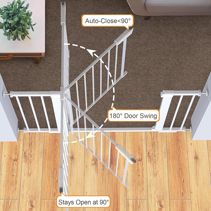Cumbor 29.7-46" Baby Gate for Stairs, Toddler Safety Essentials for The House