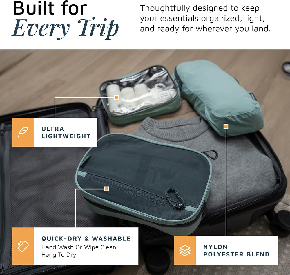 TRIPPED Travel Gear 3-Piece Travel Toiletry Bag Set