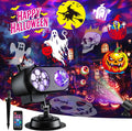 2026 Upgraded Halloween Projector, 8 Patterns (Ocean Wave & Patterns),8 Theme Waterproof Holiday Projector with Remote for Halloween,Christmas,Happy New Year