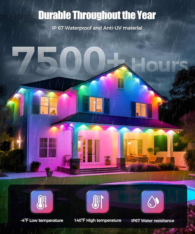POOFZY Permanent Outdoor Lights