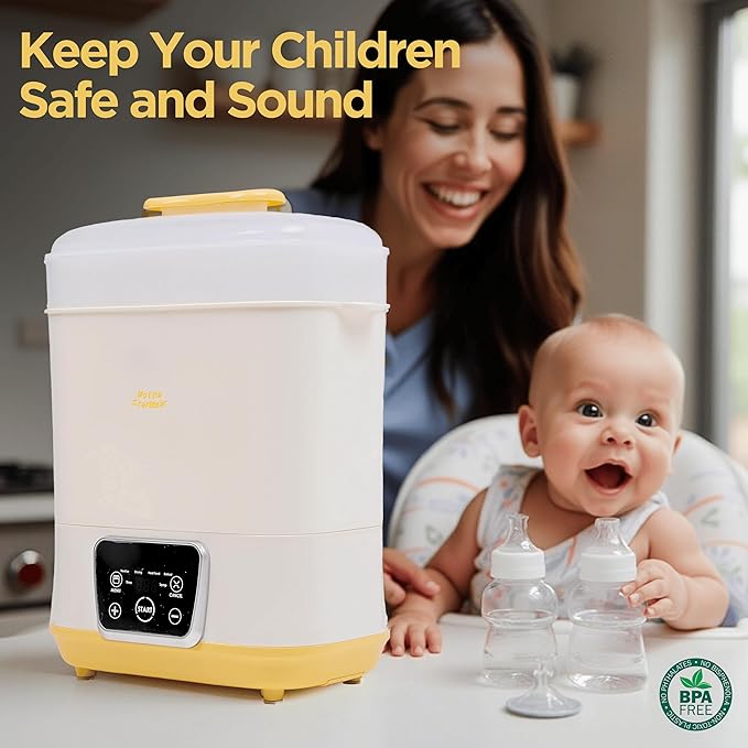 6-in-1 Electric Bottle Sterilizer and Dryer, Use as Baby Bottle Warmer