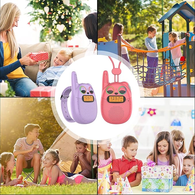 Walkie Talkies for Kids Rechargeable, Christmas Birthday Gifts for Girls Age 3-9