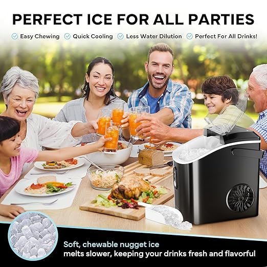 Nugget Ice Maker Countertop Sonic Ice Machine