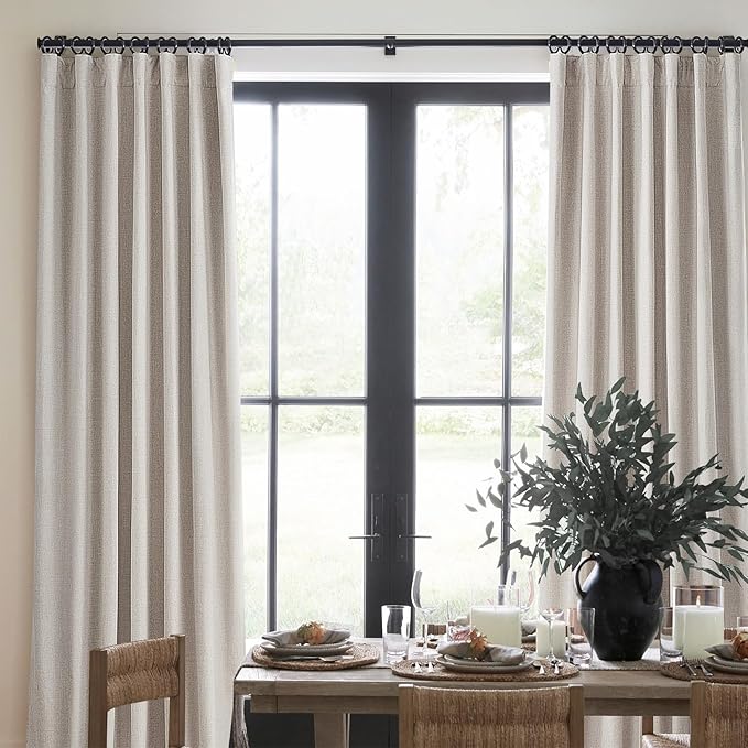 Room Darkening Curtains 72 Inches Long 2 Panels Burg, Rich Linen Heavy