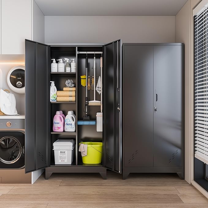 Storage Cabinet 61" H, Metal Outdoor Sheds