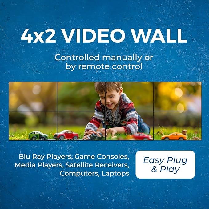 OREI 4K 8x8 Seamless HDMI Matrix Switch Video Wall Controller HDMI Processor