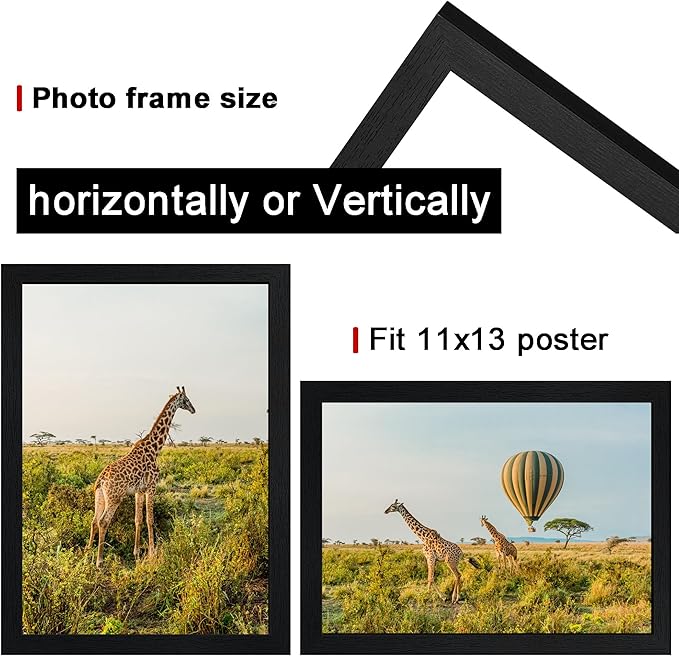 TKYGU 11x13 Picture Frame Set of 5, Wooden Frame 11x13 Wall Gallery Poster