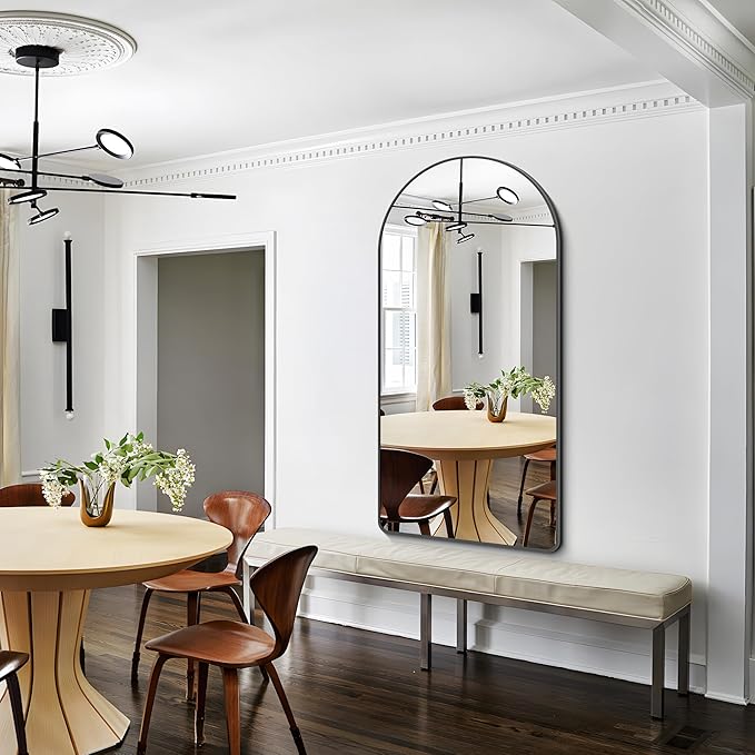 Arched Bathroom Mirror, Wall Mounted Mirror, Living Room, Vertically Hanging