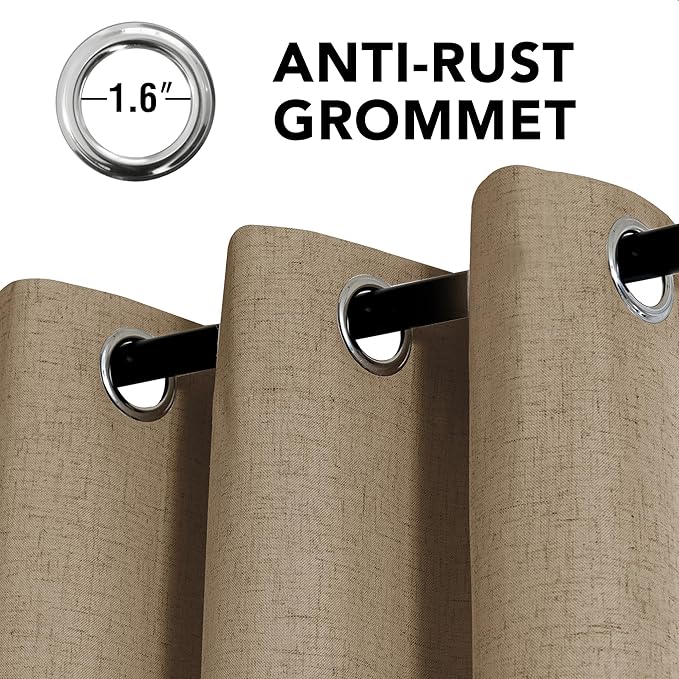 H.VERSAILTEX Linen Curtains 100% Blackout Curtains