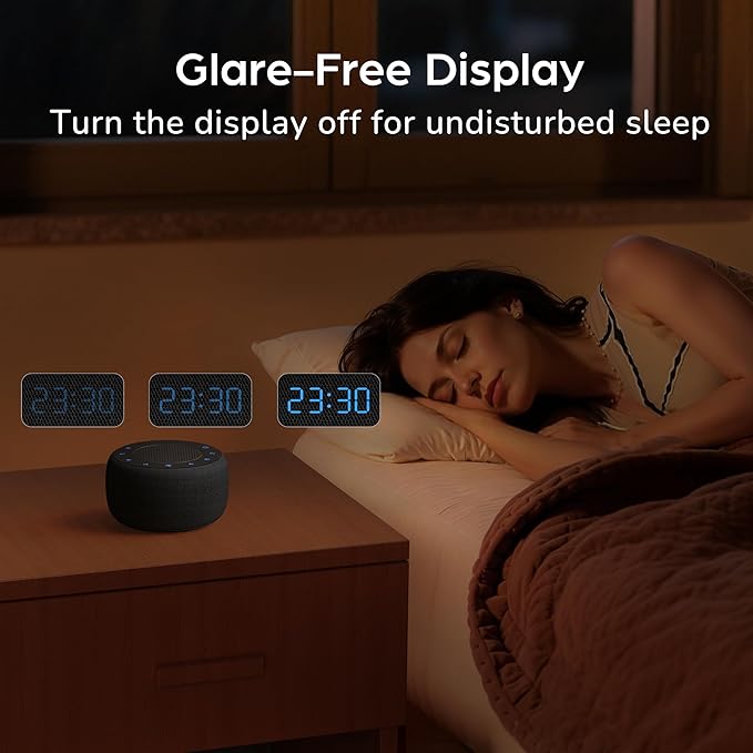 BUFFBEE Alarm Clock with Bluetooth Speaker & FM Radio