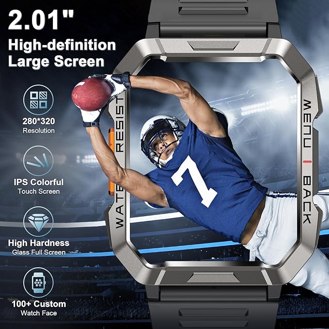 Military Smart Watch for Men, Outdoor Sports Smartwatch