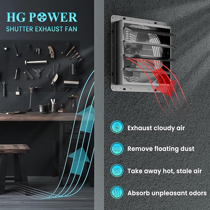 HG Power 16 Inch Shutter Exhaust Fan