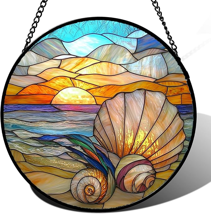 AMDERVEN Stained Glass Window Hanging