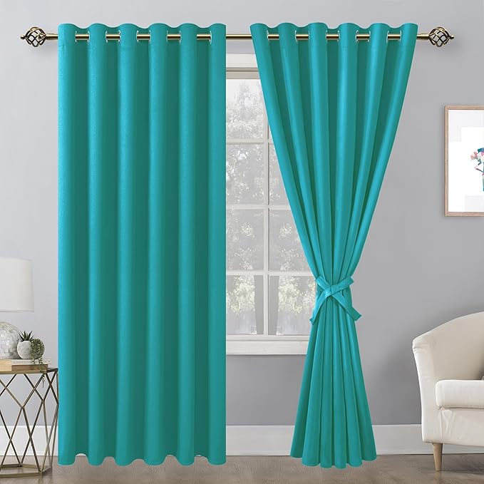 Hiasan Room Darkening Curtains for Bedroom, 70 x 84 Inches