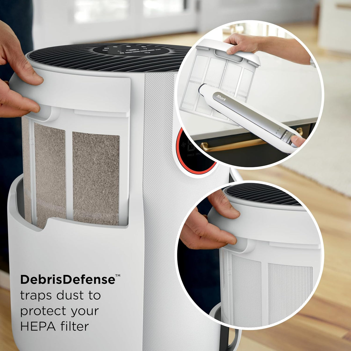 Shark NeverChange Air Purifier Max with Odor Neutralizer, HP302, Dove