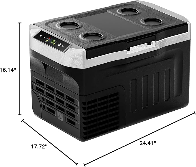 EUHOMY 12 Volt Refrigerator, 22QT 12V Cooler, Compressor Electric Cooler -4℉~68℉