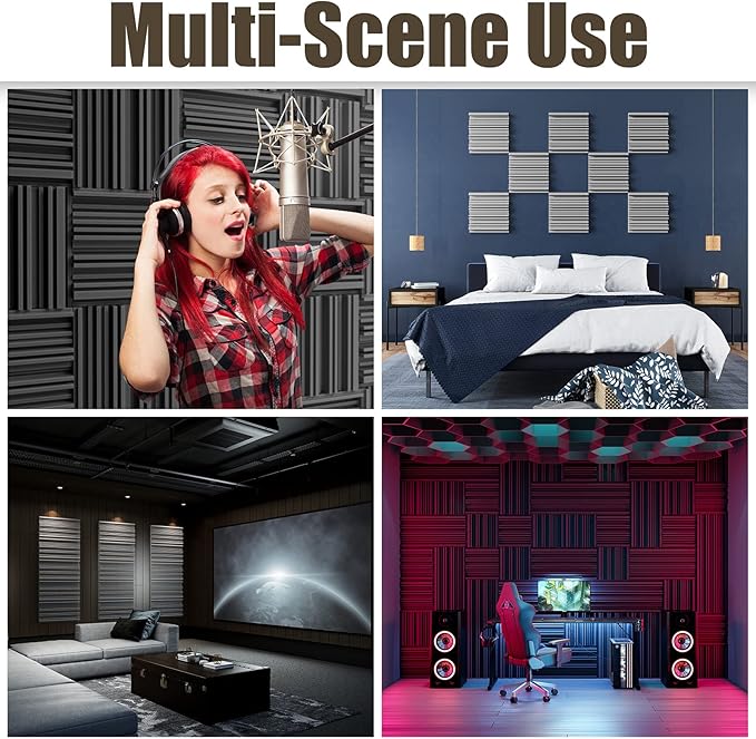 12 Pack Sound Proof Foam Panels